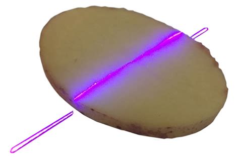 Thickness and volume measurement of potato slices 